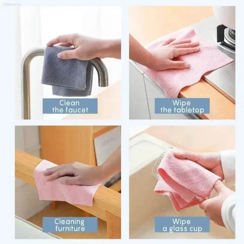 Microfiber cleaning cloths.
