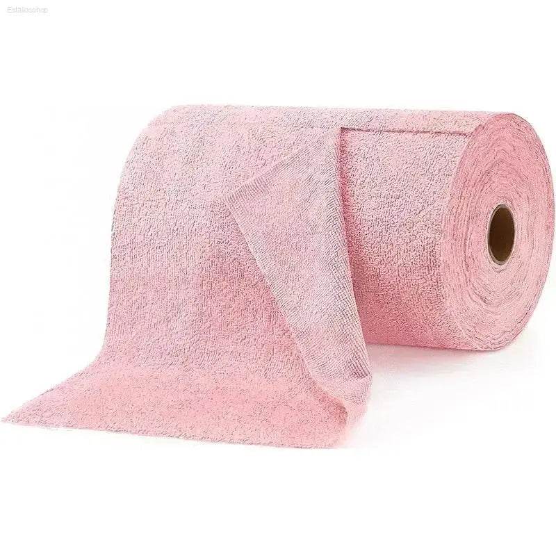 Pink terry cloth roll.