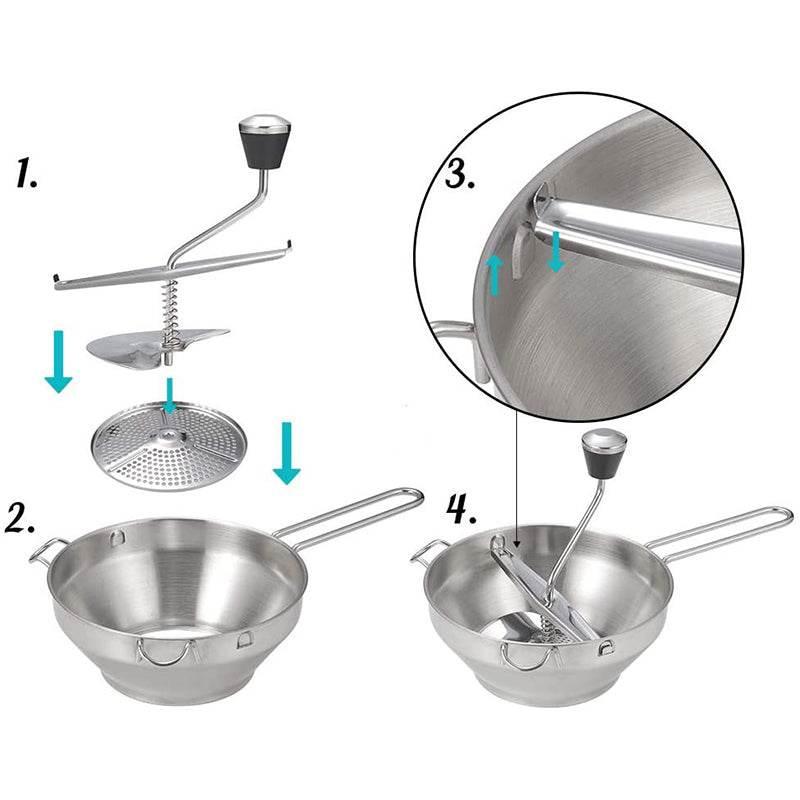 Revolutionize Your Kitchen with the Stainless Steel Food Mill - Estalios