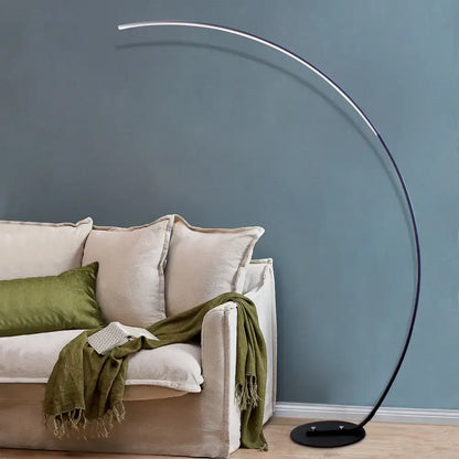 RGBW Modern Curve Floor Lamp with a sleek arched design adding style to any room