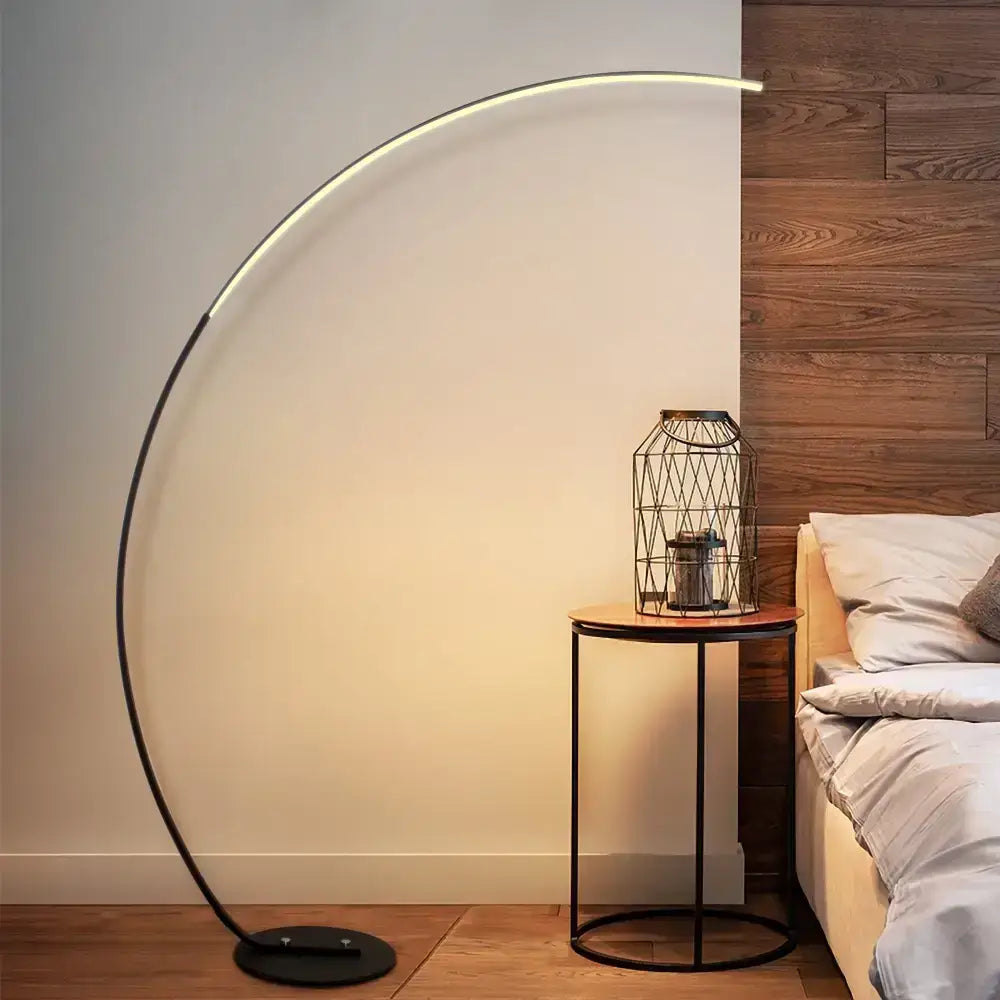 Stylish RGBW Modern Curve Floor Lamp perfect for adding a sleek vibe to any room