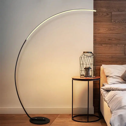 Stylish RGBW Modern Curve Floor Lamp perfect for adding a sleek vibe to any room