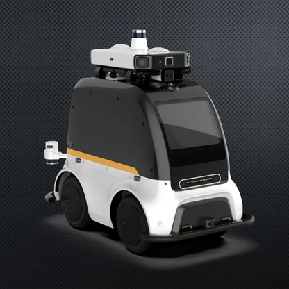 Autonomous delivery vehicle for Robot Patrols Lock Down Security, an intelligent security robot