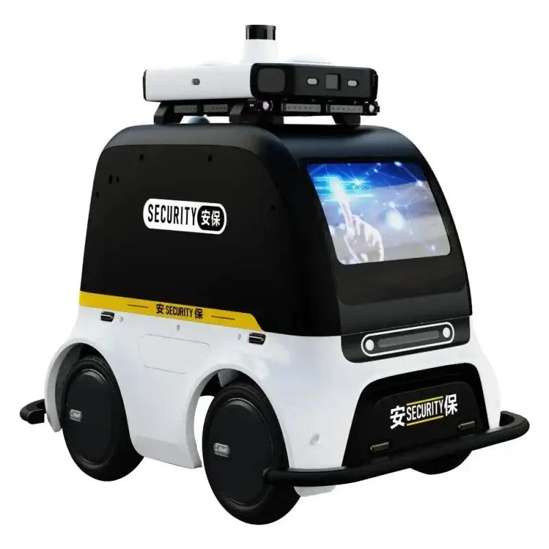 Autonomous security robot from Robot Patrols Lock Down Security for outdoor protection