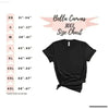 Bella Canvas 3001 size chart.