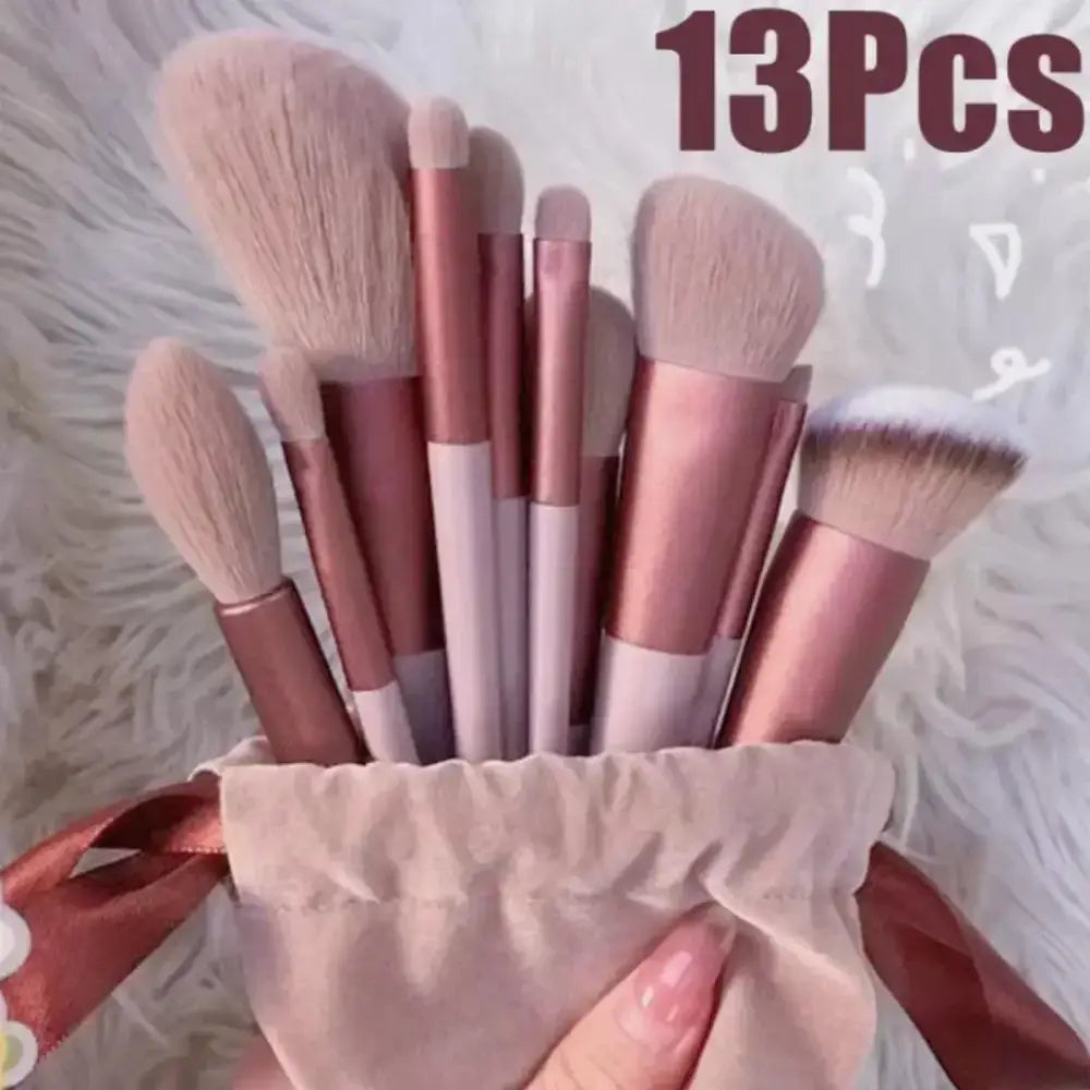 Rose Gold Makeup Brushes Set for easy application of eye shadow foundation for women