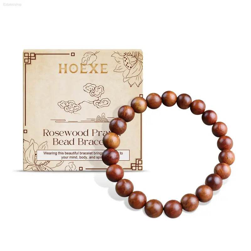 Rosewood Bracelet Unisex Everyday Decor With Beaded Style - Estalios