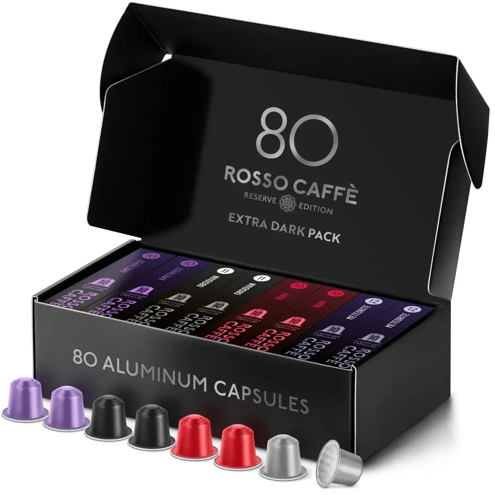 Box of Rosso Caffè Espresso Nespresso Original Pods for rich Caffè Espresso coffee