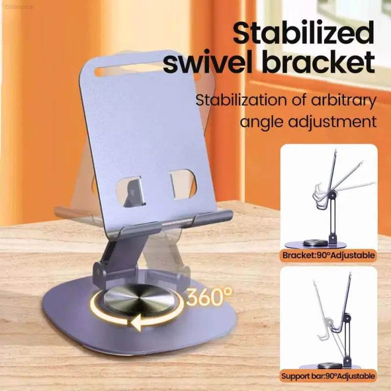 Adjustable swivel phone stand.