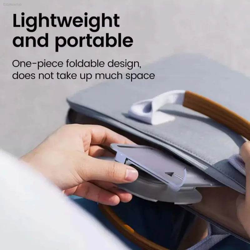 Foldable laptop stand.