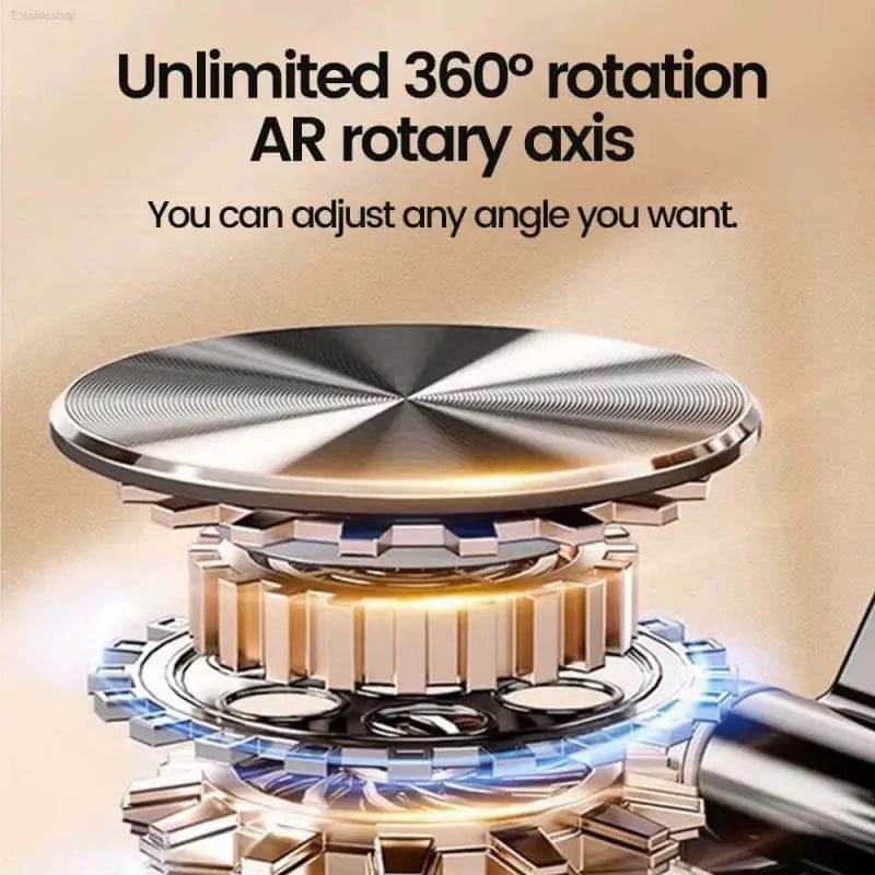 Rotating metal and gold gears.