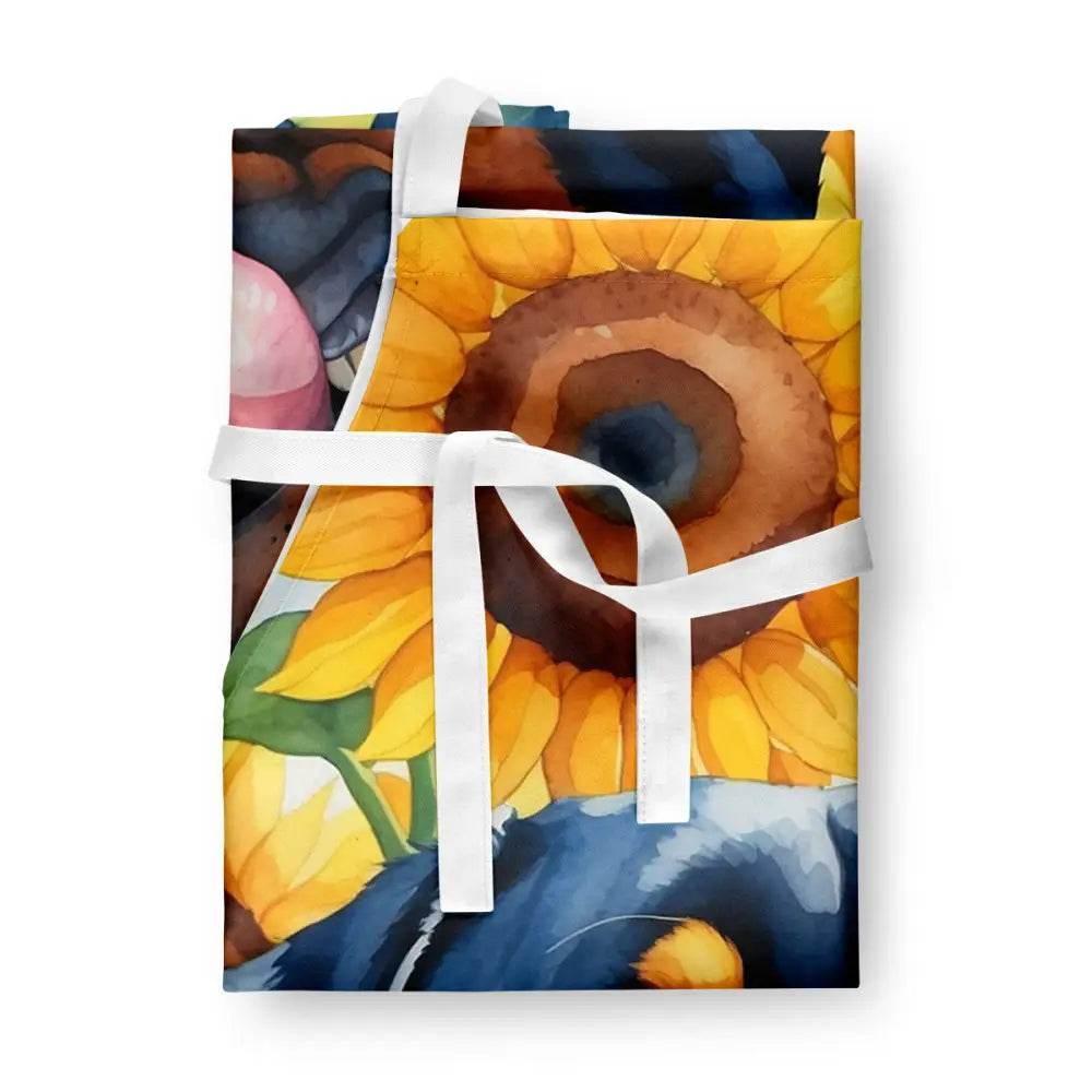 Rottweiler in Sunflowers Apron for Cooking and Gardening - Estalios