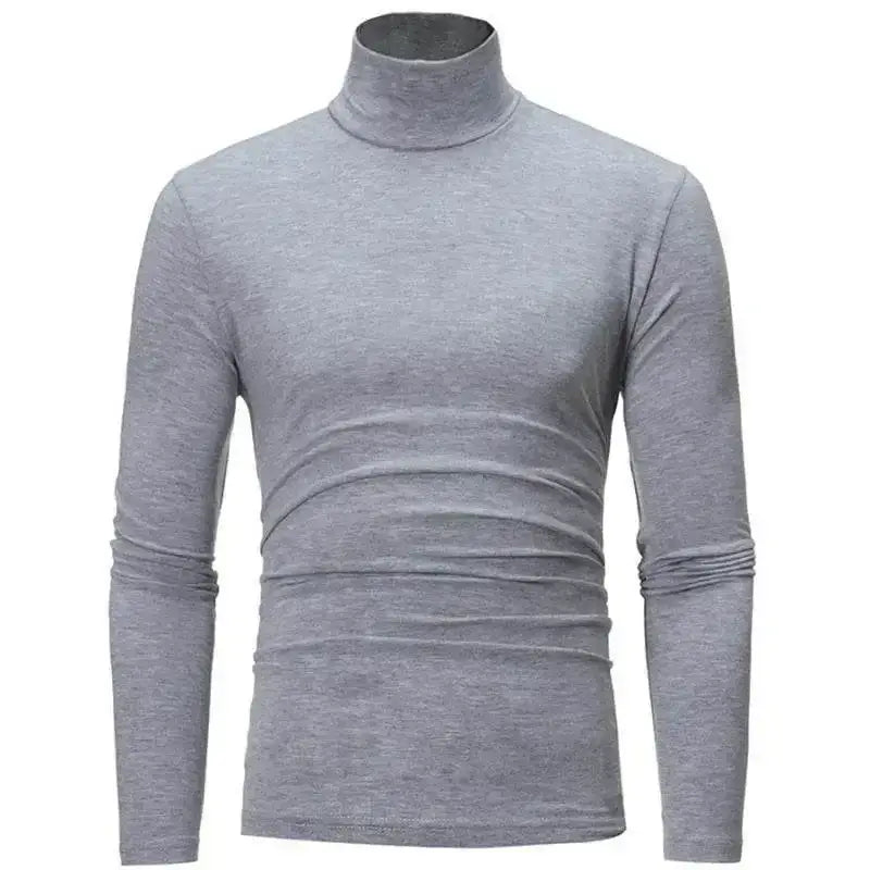 Gray long-sleeved turtleneck from Royal Blue & Gray Slim Fit Autumn Winter collection