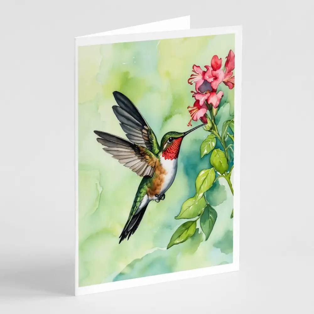 Rubythroated Hummingbird Greeting Cards Pack of 8 for Any Occasion - Estalios