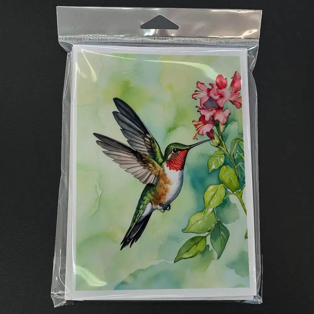 Rubythroated Hummingbird Greeting Cards Pack of 8 for Any Occasion - Estalios