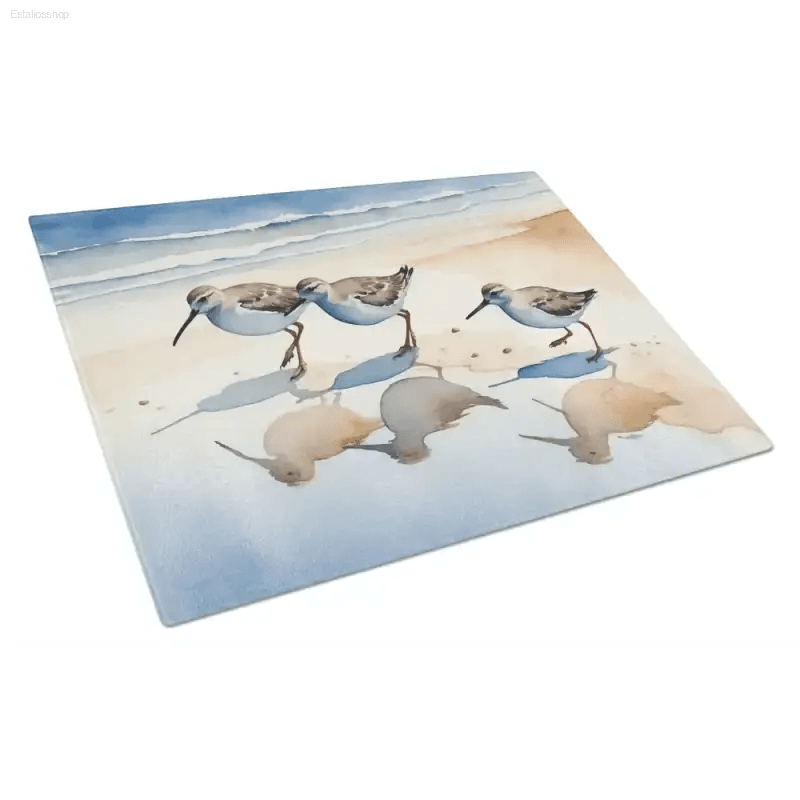Sandpiper Splash Cutting Board: Coastal Kitchen Magic! Introducing the Beach Bird Watercolor Cutting Board, a Vibrant Addition to any Kitchen! this Cutting Board Isn't - Estalios