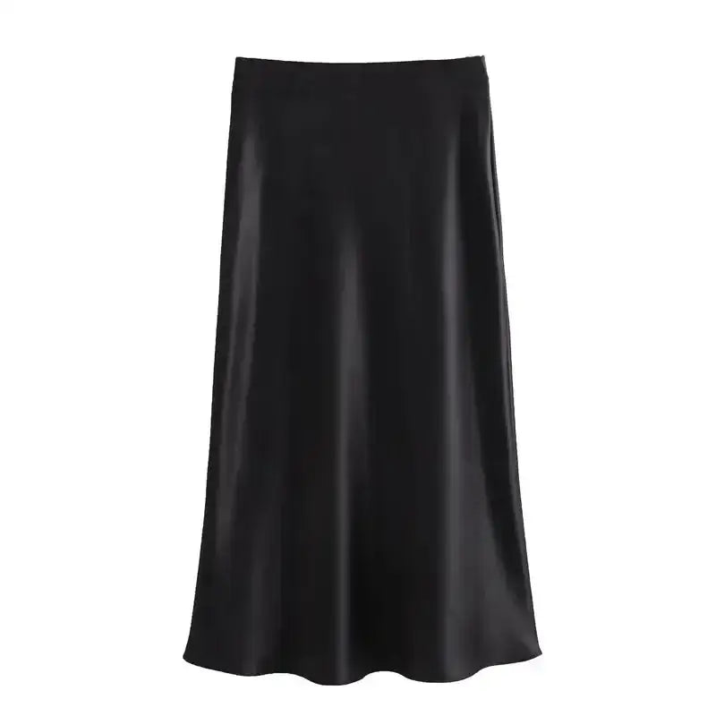 Satin Midi Skirt Mania for Women