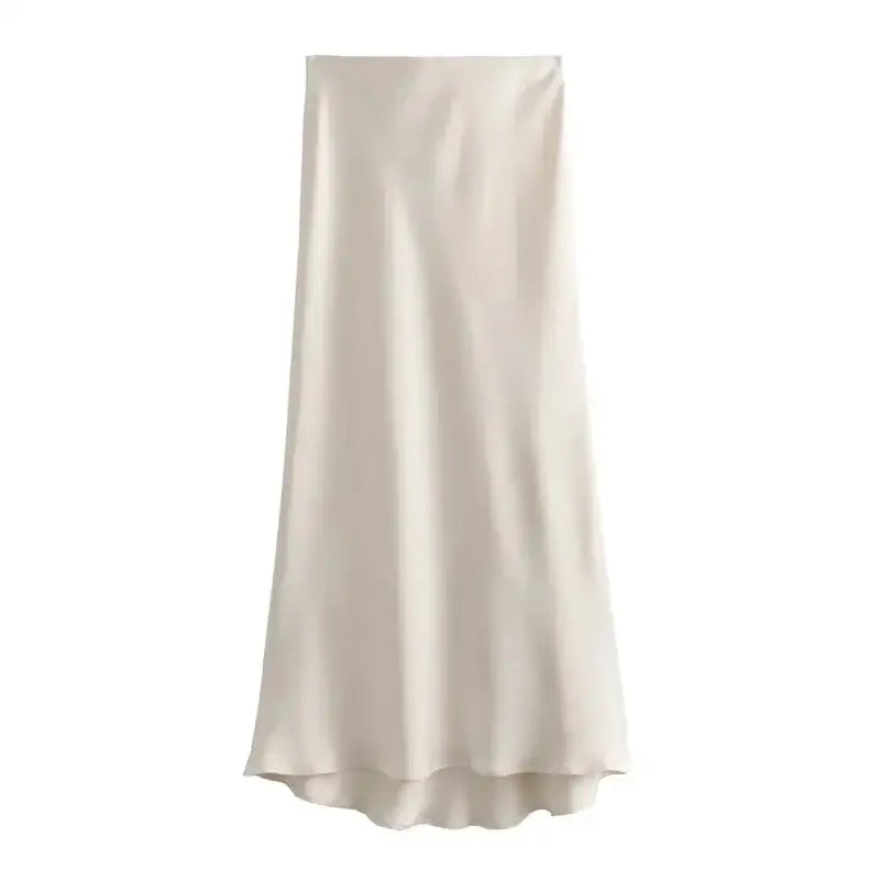 Satin Midi Skirt Mania for Women