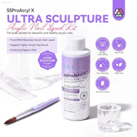 SAVILAND EMA Monomer Acrylic Nail Liquid - 4 Oz for Perfect Acrylic Nails with 12# Brush & Dappen Dish - Ideal for Beginners & Professionals
