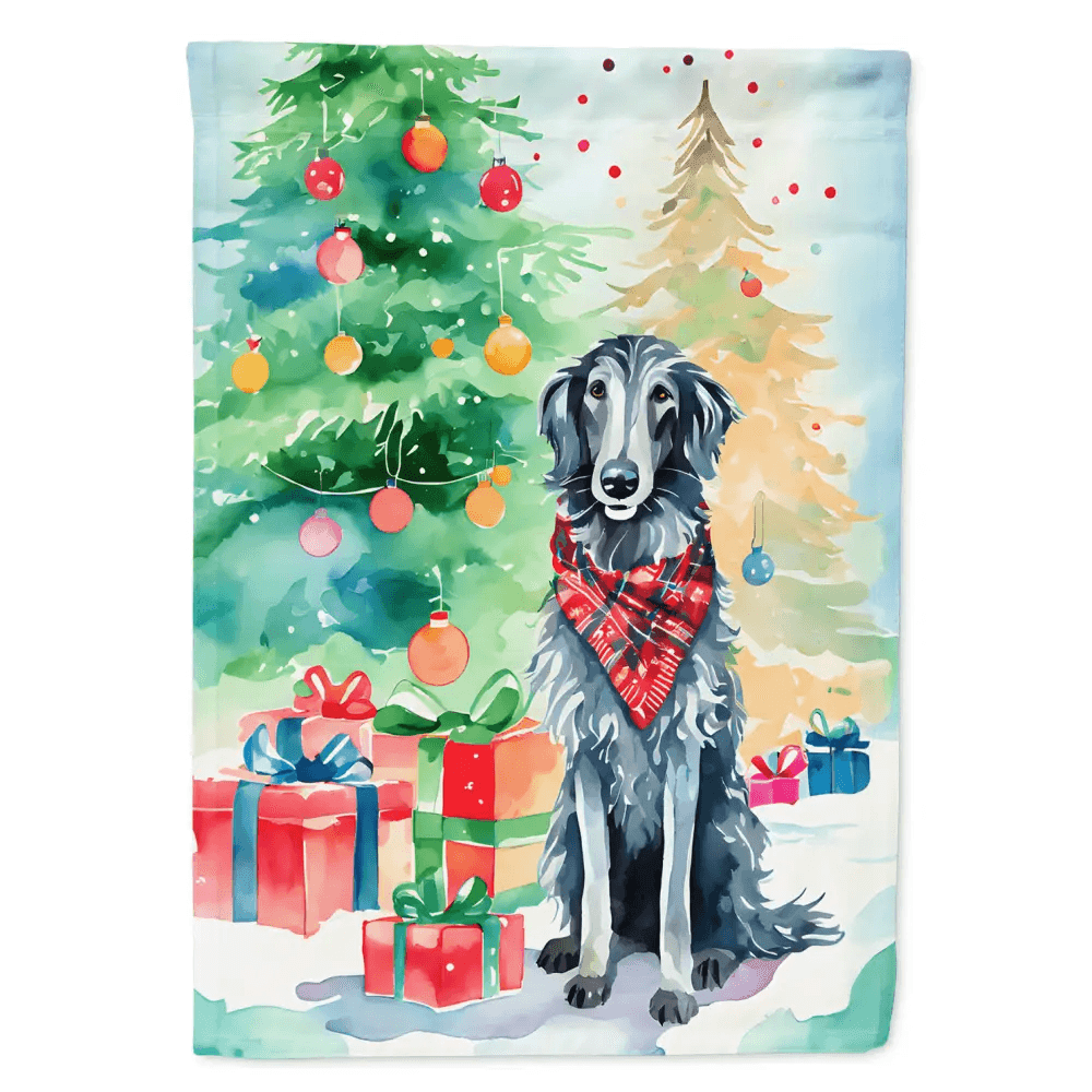 Deck the Yards! Watercolor Christmas Dog Garden Flag! Okay, Here's that Product Description you Wanted: Get Ready to Spread Some Holiday Cheer - Estalios