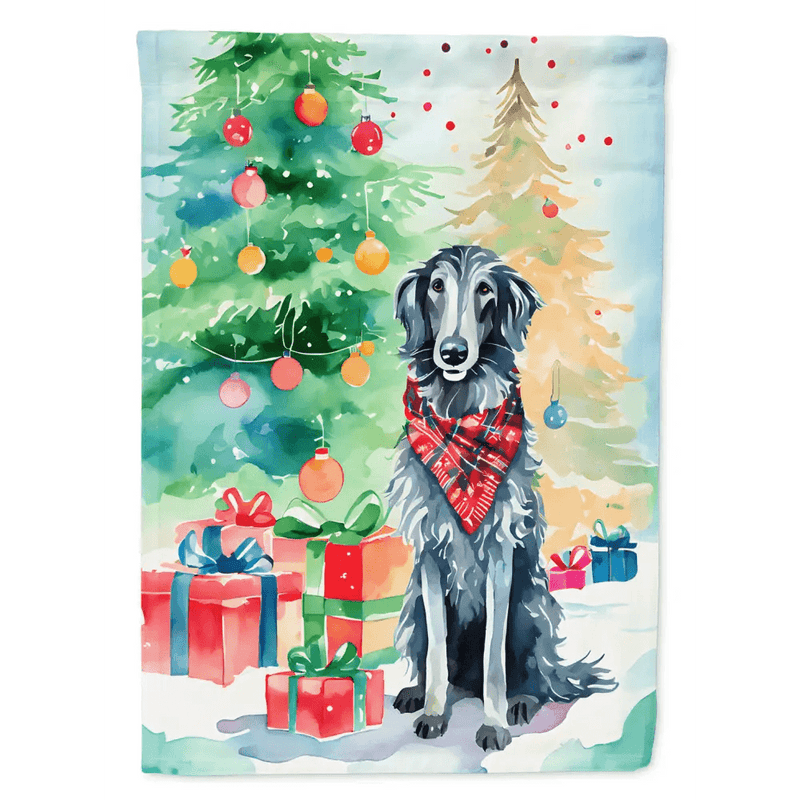 Deck the Yards! Watercolor Christmas Dog Garden Flag! Okay, Here's that Product Description you Wanted: Get Ready to Spread Some Holiday Cheer - Estalios