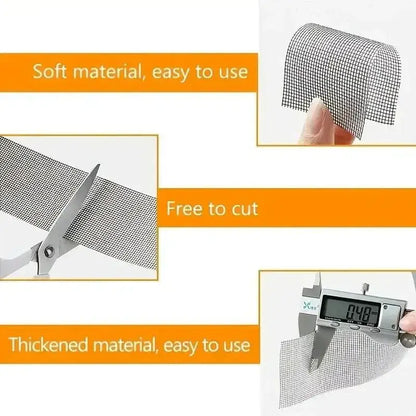 Mesh screen material for easy window screen repair with Screen Repair Tape Fixes Nets Fast