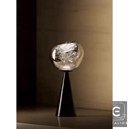 Stylish Copper Glow Table Lamp with Sculptural Flair - Estalios