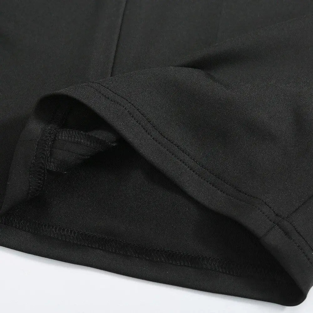 Black fabric hem detail of the Seamless Black Yoga Set Slay for women