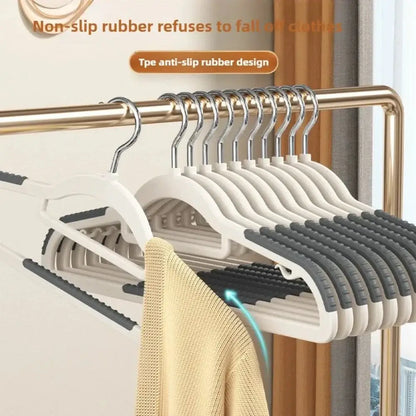 Non-slip Seamless Wide Shoulder Hangers 10pcs for organized home closet storage