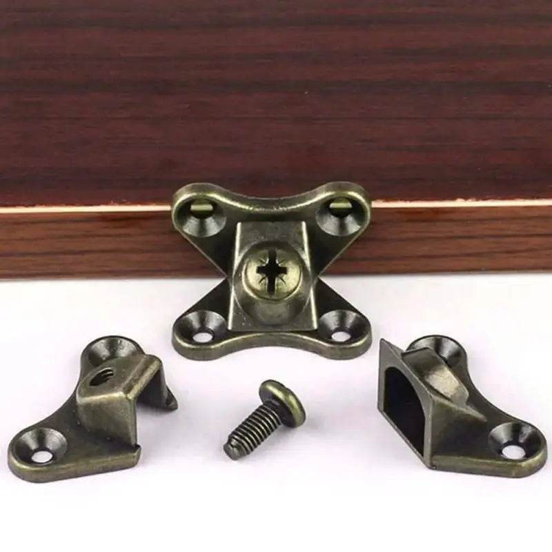 Antique bronze box latch hardware.