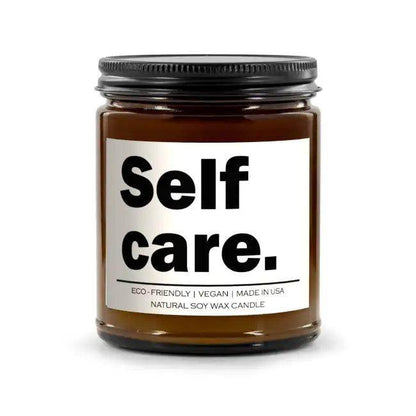 Relaxing Self Care Candle in Brown Jar with Eucalyptus Lavender - Estalios