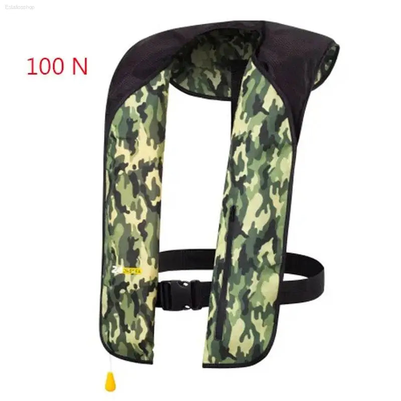 Self-Inflating Professional Fishing Vest - 150N & 100N Life Jacket for Water Sports, Rafting, & Boating - Estalios
