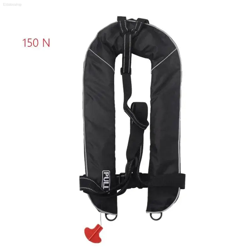 Self-Inflating Professional Fishing Vest - 150N & 100N Life Jacket for Water Sports, Rafting, & Boating - Estalios
