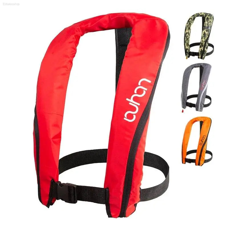 Self-Inflating Professional Fishing Vest - 150N & 100N Life Jacket for Water Sports, Rafting, & Boating - Estalios