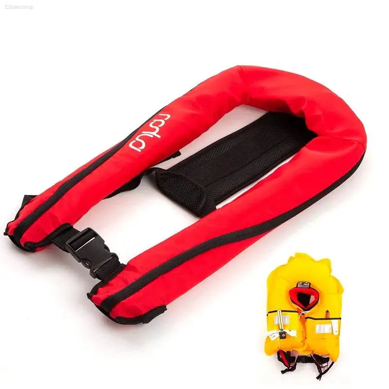 Self-Inflating Professional Fishing Vest - 150N & 100N Life Jacket for Water Sports, Rafting, & Boating - Estalios