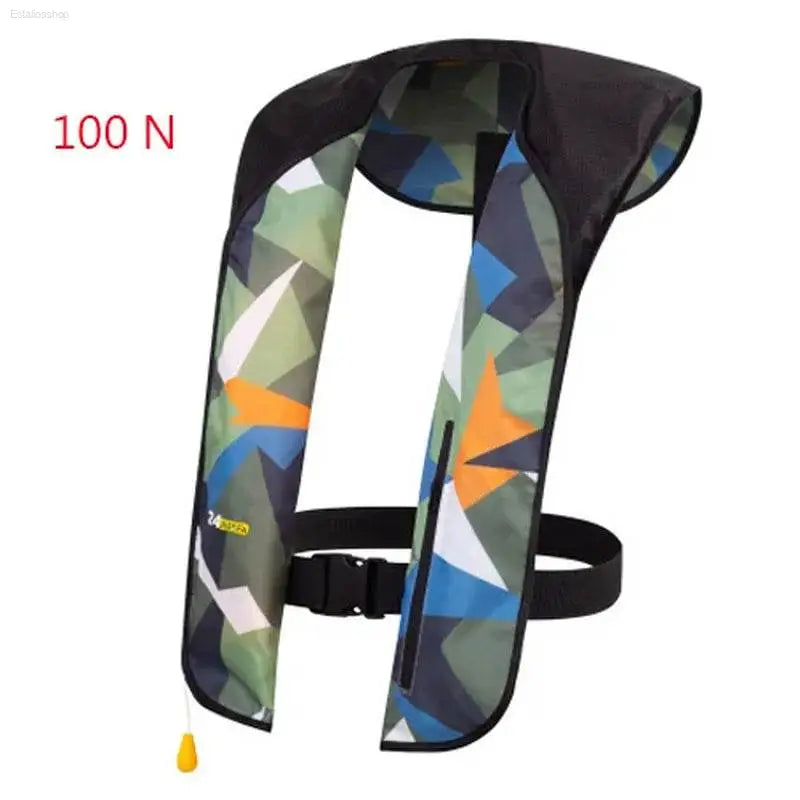 Self-Inflating Professional Fishing Vest - 150N & 100N Life Jacket for Water Sports, Rafting, & Boating - Estalios
