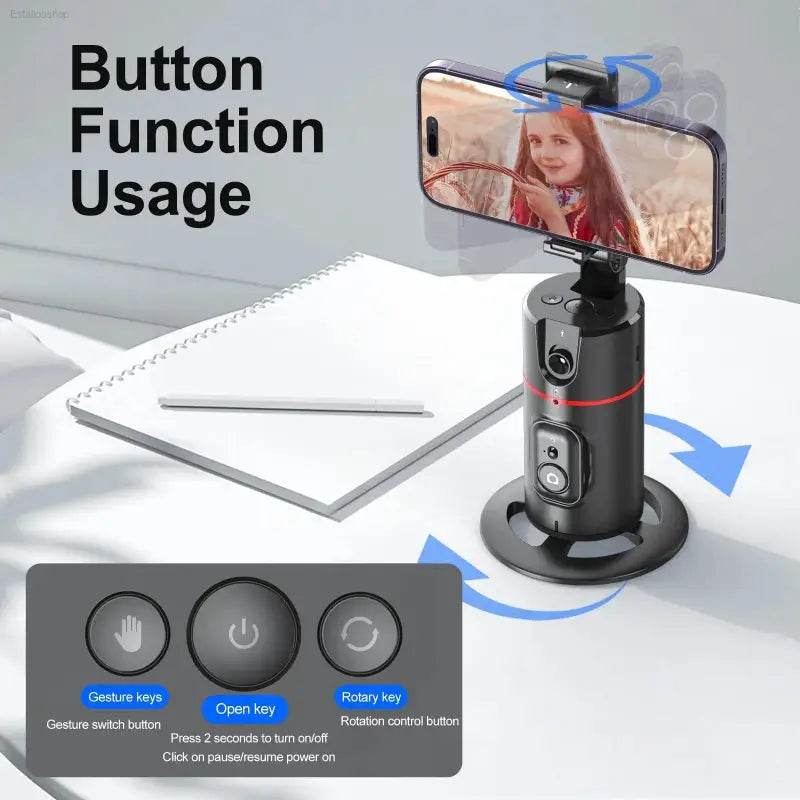 Selfieshow P02 Gimbal 360 Rotation AI Tracking Stabilizer - Estalios