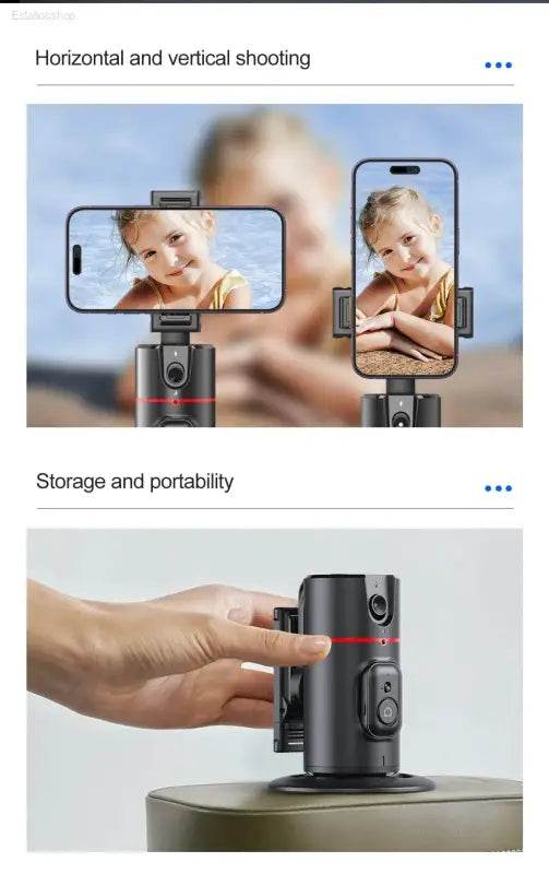 Selfieshow P02 Gimbal 360 Rotation AI Tracking Stabilizer - Estalios