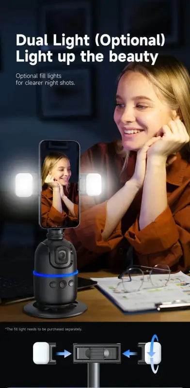 Selfieshow P03 Gimbal Stabilizer with 360 Rotation Tracking - Estalios