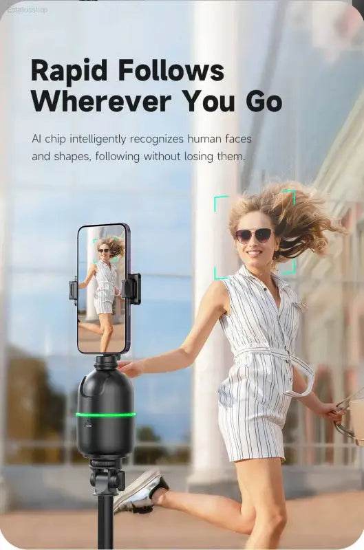 Selfieshow P03 Gimbal Stabilizer with 360 Rotation Tracking - Estalios