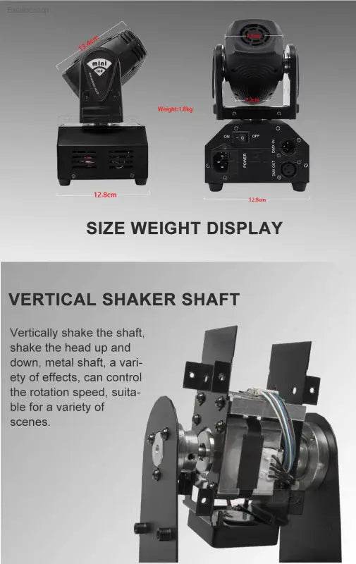 SHEHDS 10W Mini RGBW Moving Head Stage Lights for Events - Estalios