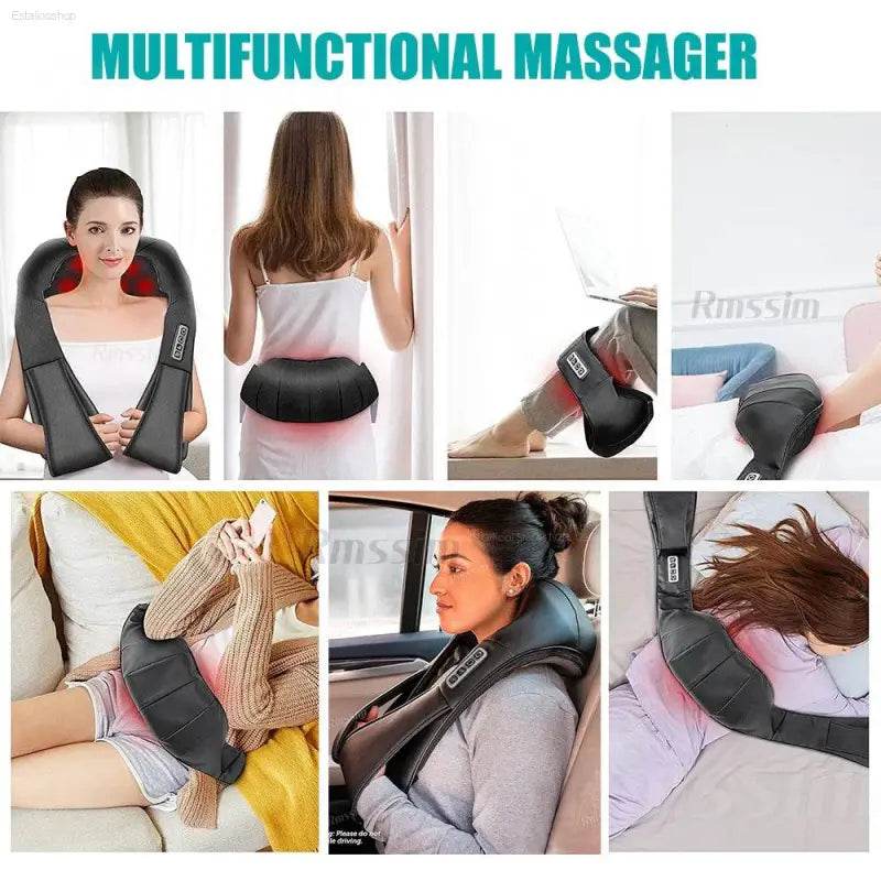 Shiatsu Neck and Shoulder Massager with Heat for Relaxation - Estalios