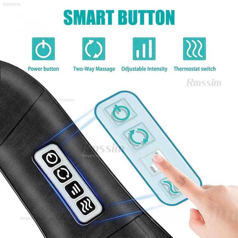 Shiatsu Neck and Shoulder Massager with Heat for Relaxation - Estalios