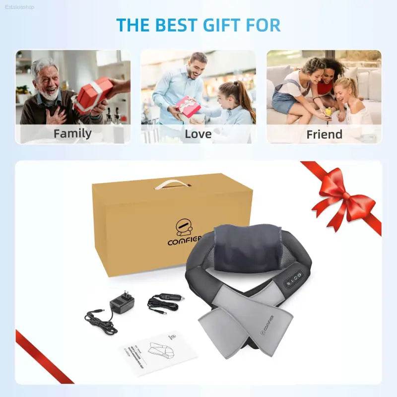 Neck and shoulder massager with accessories.