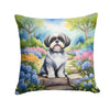 Shih Tzu Spring Path Throw Pillow for Indoor Outdoor Use - Estalios