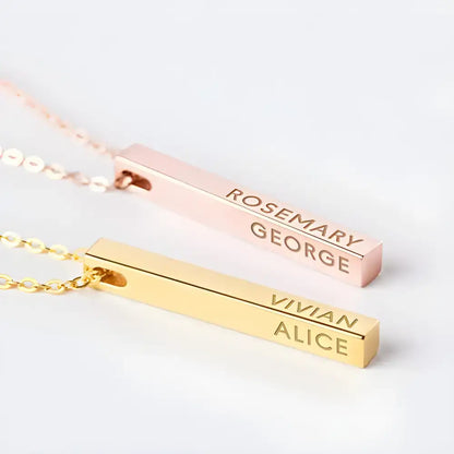 Shine Bright Personalized Rose Gold Kids Names Necklace perfect for mom’s style