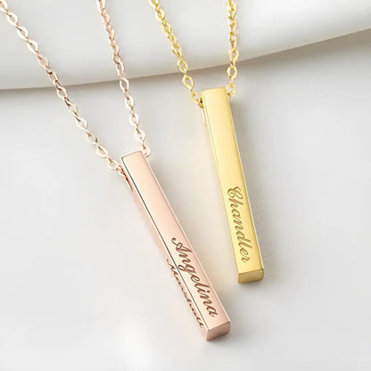 Shine Bright Personalized Rose Gold Kids Names Necklace perfect for personalized mother necklace