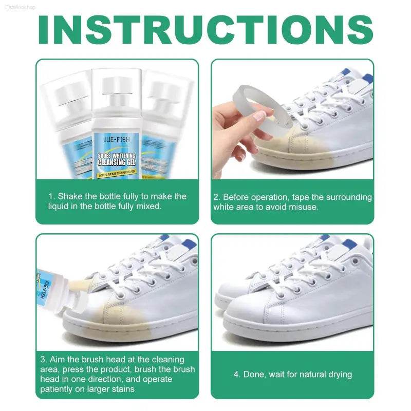 Shoes Whitening Cleansing Gel For Yellow Stain Removal - Estalios