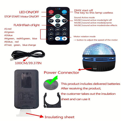 Shop Quality Fashion, Chic Handbags, Trendy Footwear, & More

LED Water Pattern Starry Sky Light Remote Control Aurora Projection - Estalios