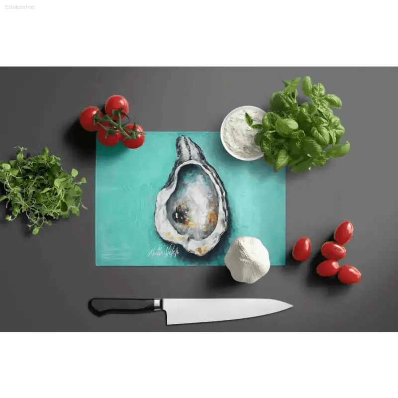 Shuck Yeah! Aqua Pearl Oyster Cutting Board Set - Estalios